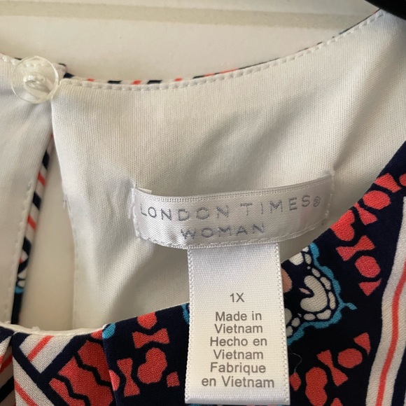 London Times 1X sleeveless sundress - Picture 2 of 3